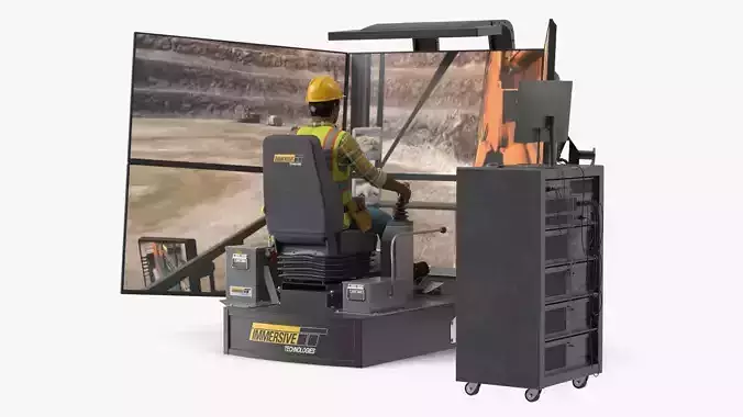 Operator on LX6 Mining Machine Simulator 3D model