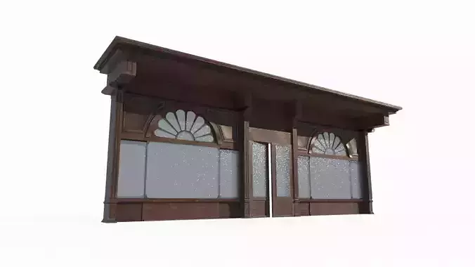 Classical architecture shop storefront 3D model