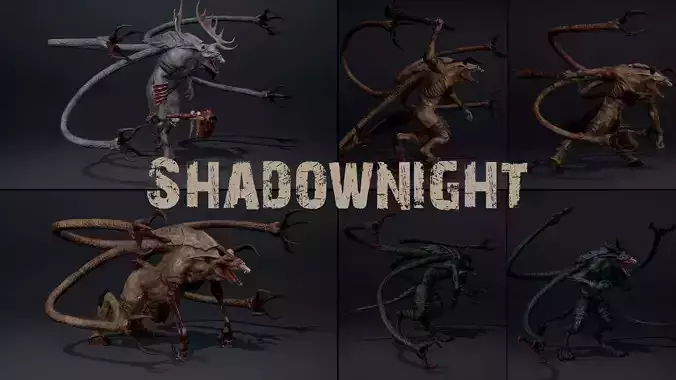 Shadownight Low-poly 3D model