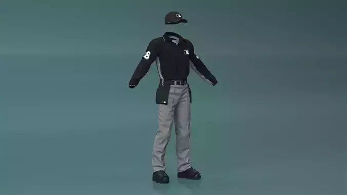 Softball Umpire Clothes 3D model