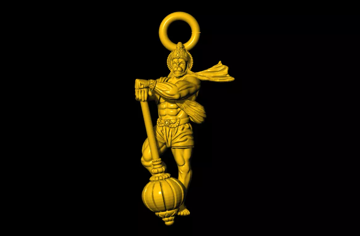 Hanuman Locket 3D 3D print model_0
