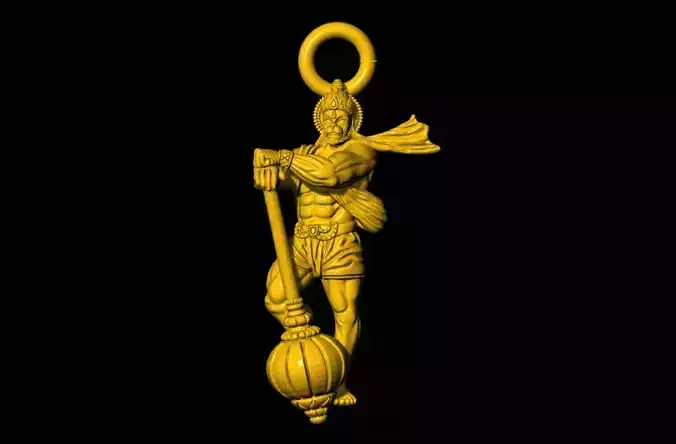 Hanuman Locket 3D
