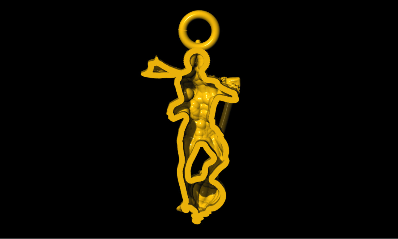 Hanuman Locket 3D 3D print model_4