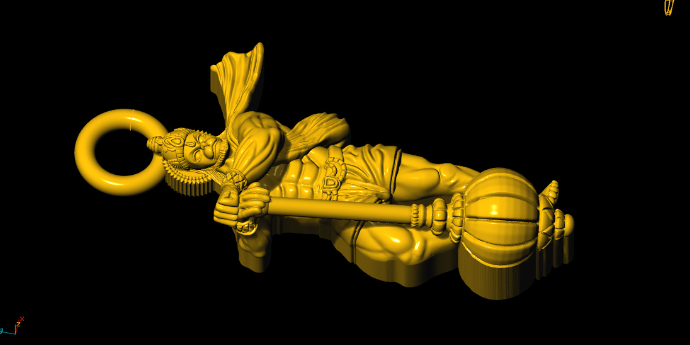 Hanuman Locket 3D 3D print model_11