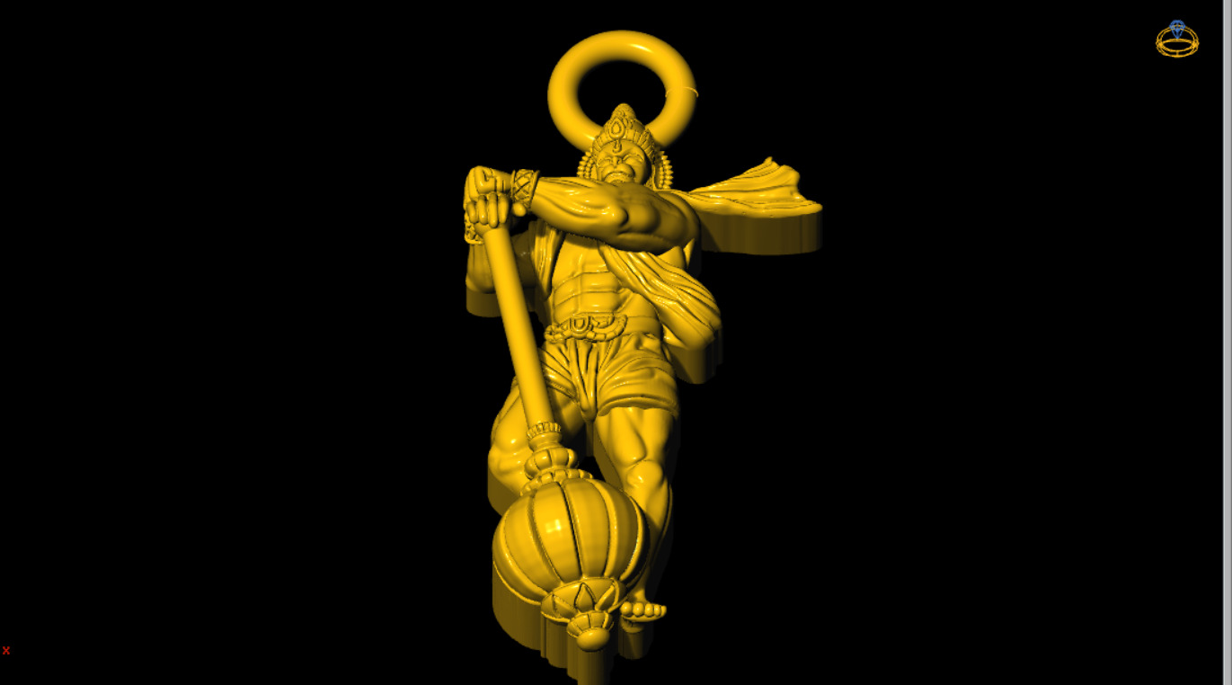 Hanuman Locket 3D 3D print model_14