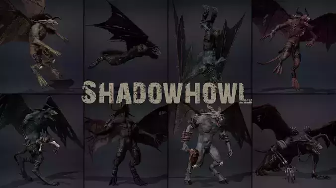 Shadowhowl Low-poly 3D model