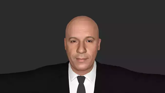 Vin Diesel Hyper Realistic Full Body  Rigged 3D Character