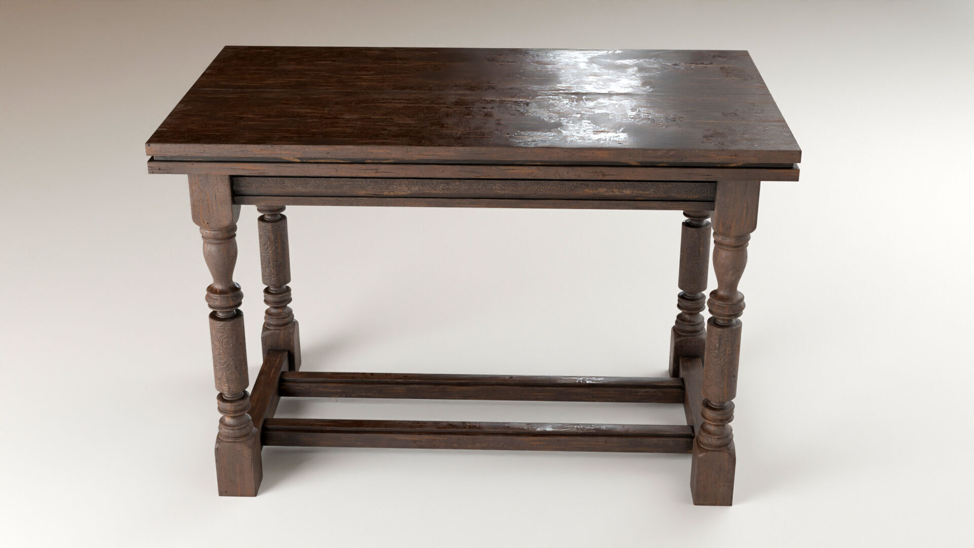 old table 3D model_3