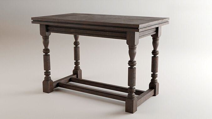 old table Low-poly 3D model