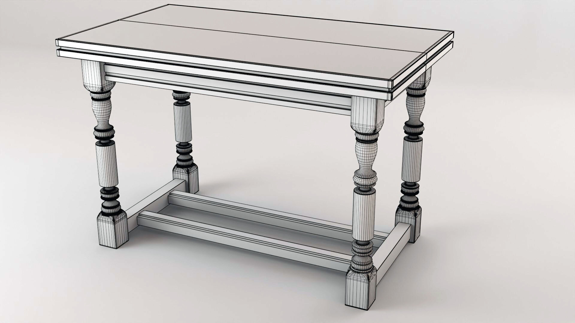 old table 3D model_11