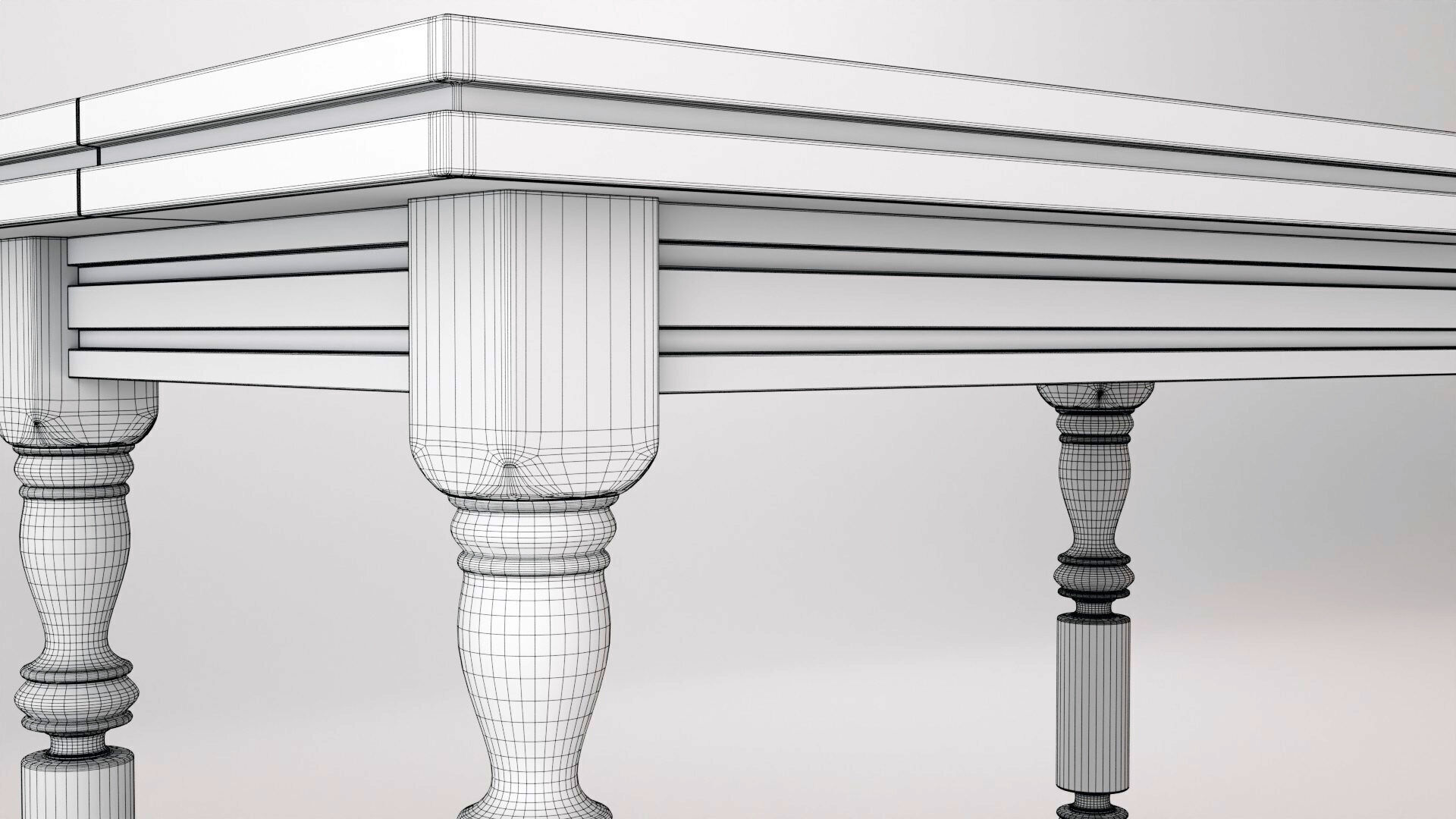 old table 3D model_12