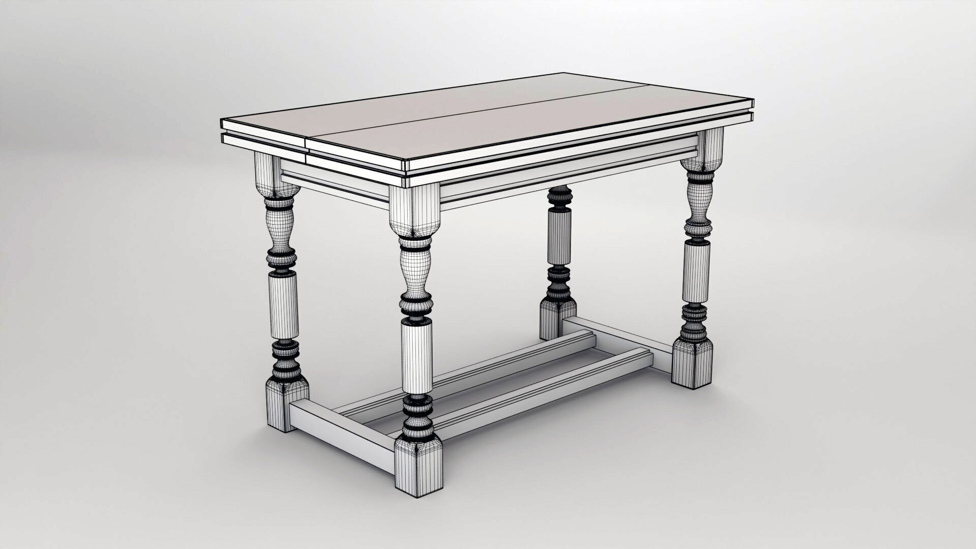 old table 3D model_10