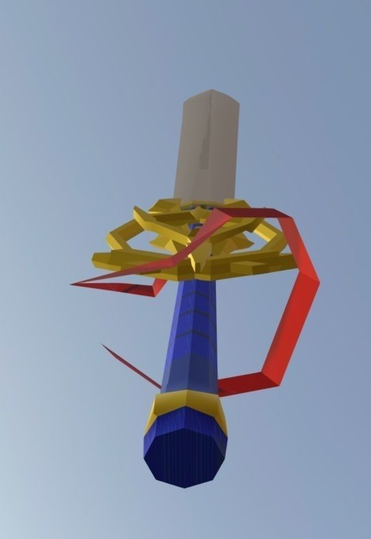 Fantasy Sword Low-poly 3D model_6