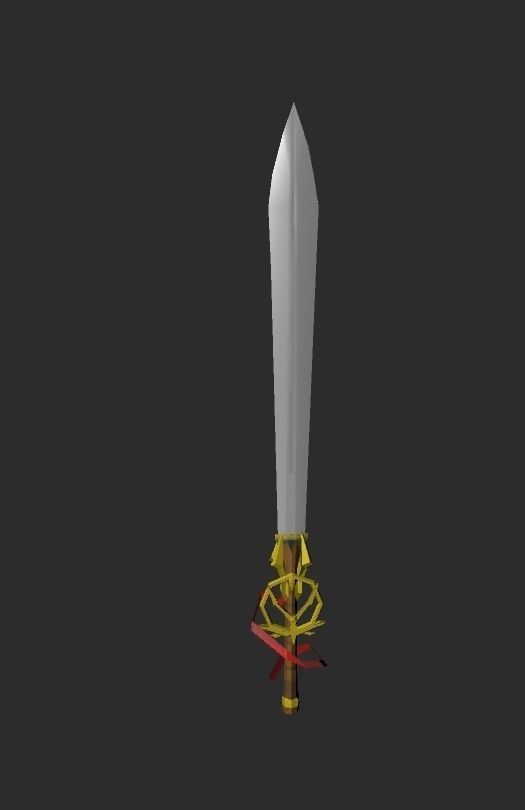 Fantasy Sword Low-poly 3D model_10