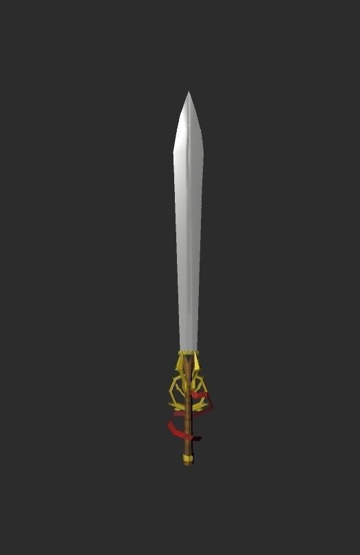 Fantasy Sword Low-poly 3D model_11