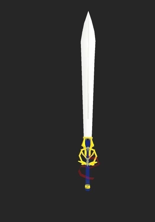 Fantasy Sword Low-poly 3D model_4