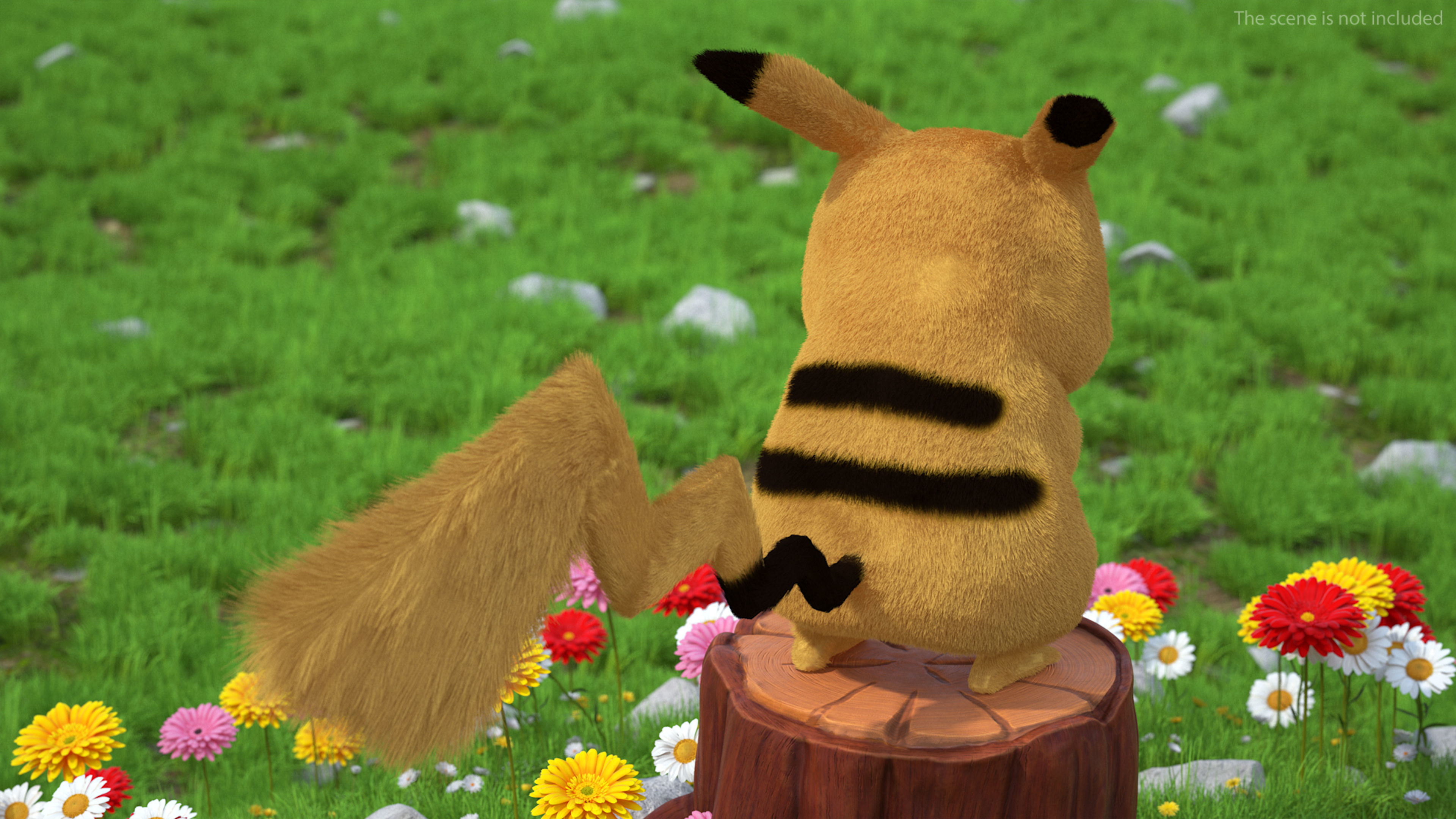 Pikachu Character Sad Fur 3D model_2