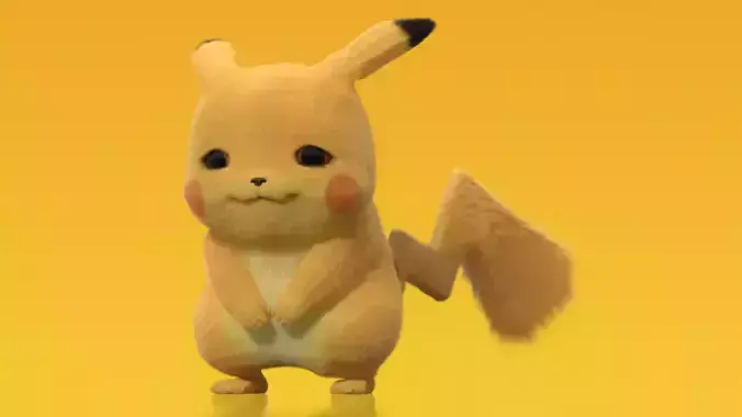 Pikachu Character Sad Fur 3D model