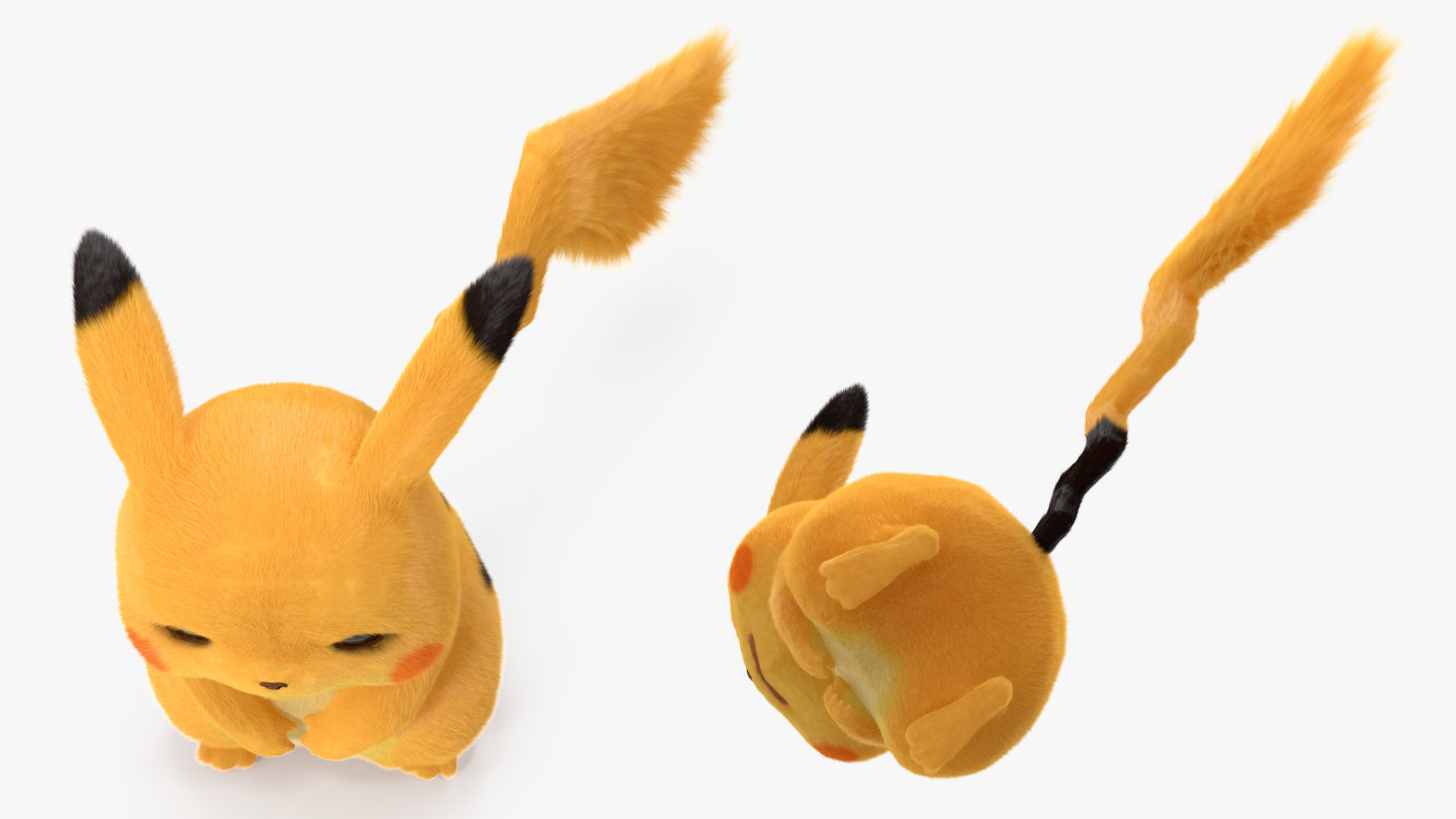 Pikachu Character Sad Fur 3D model_10
