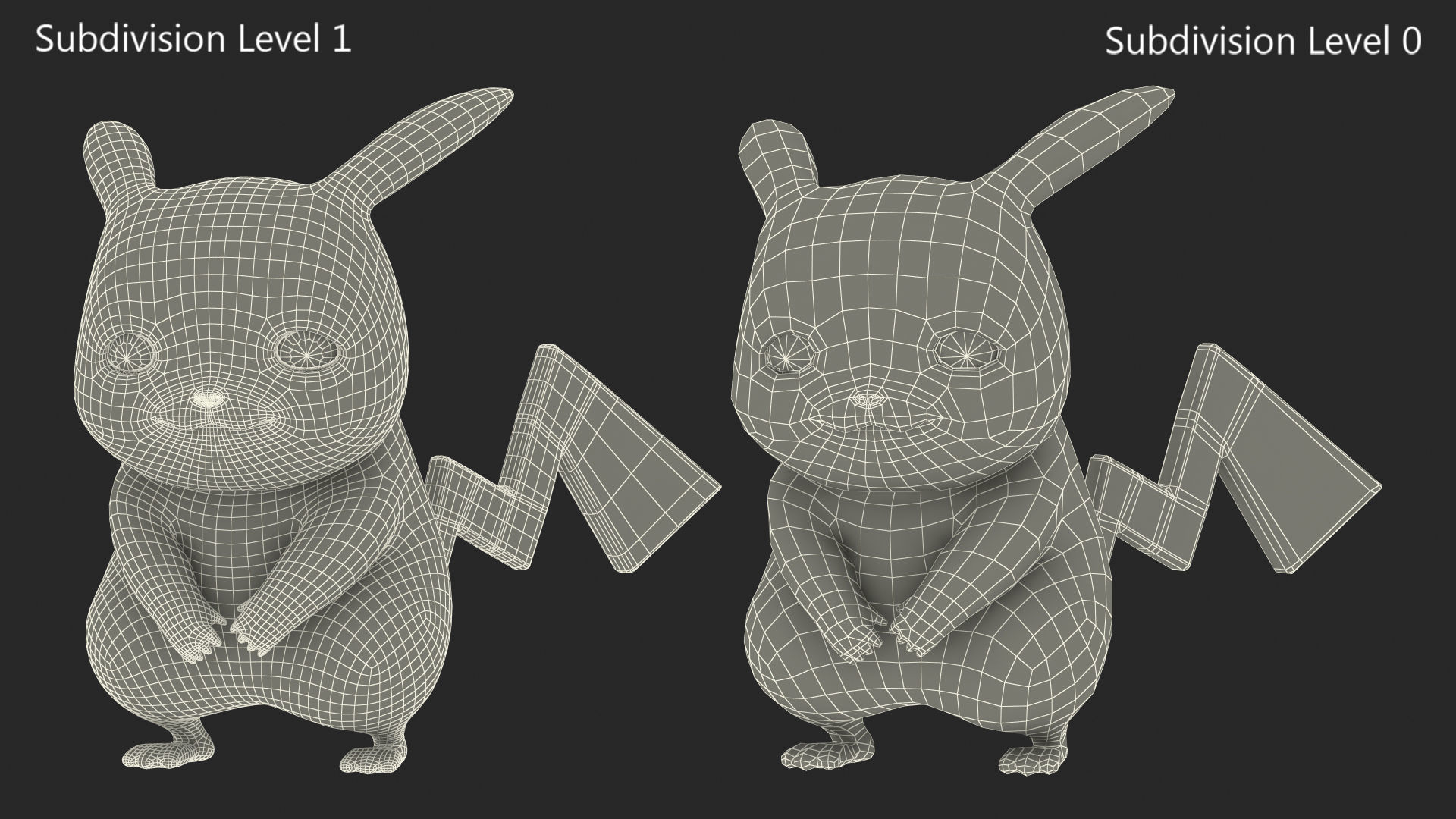 Pikachu Character Sad Fur 3D model_17