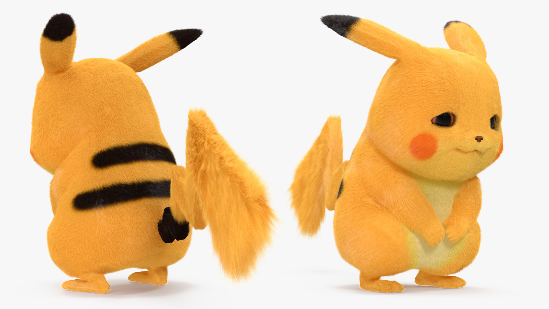 Pikachu Character Sad Fur 3D model_7