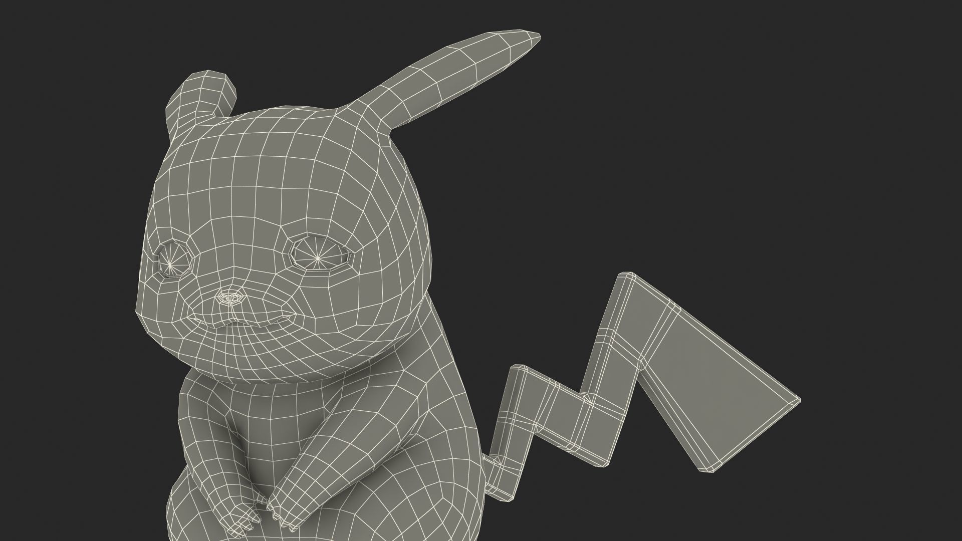 Pikachu Character Sad Fur 3D model_21