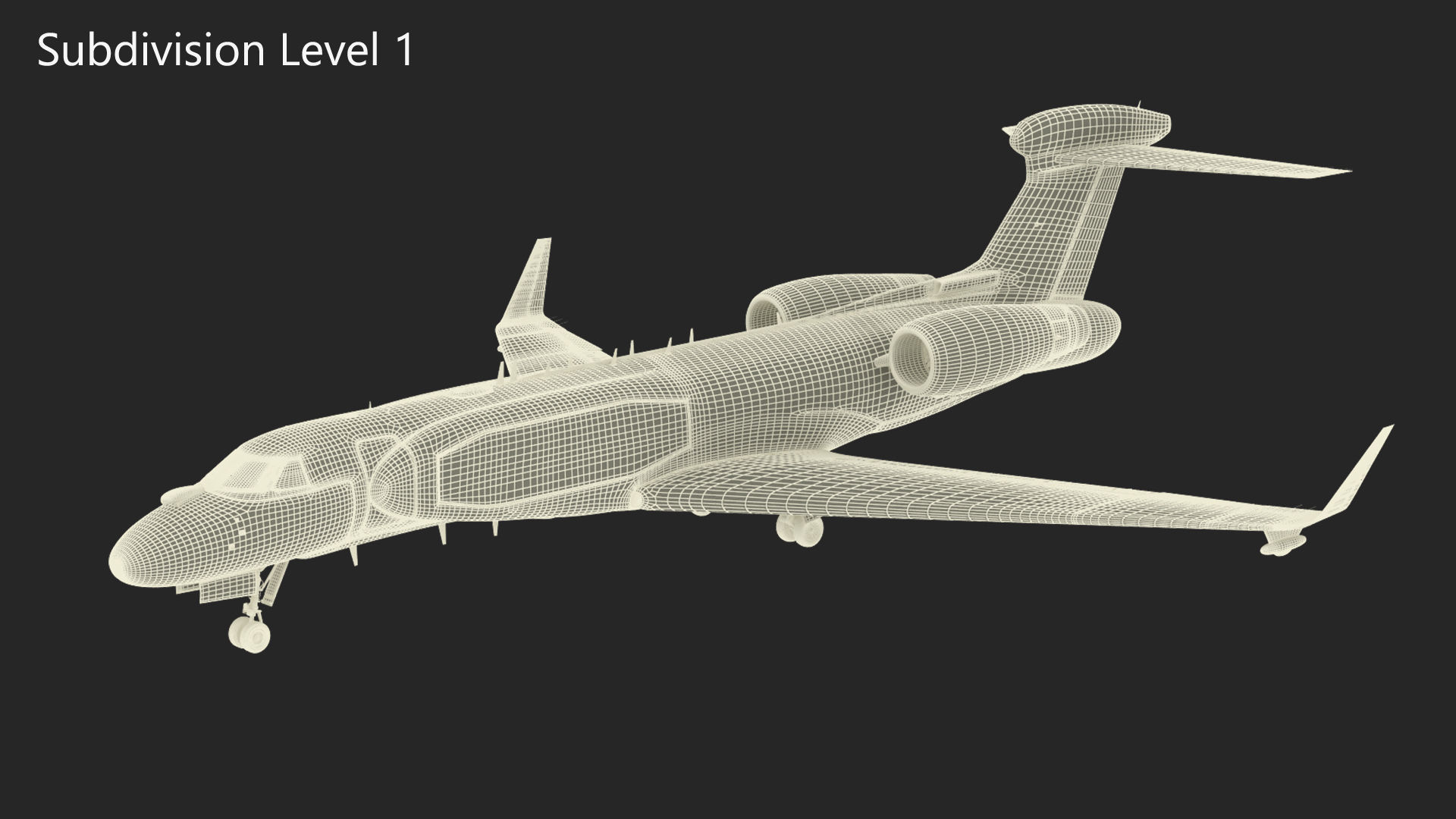 CAEW G550 White in Takeoff Position 3D model_16