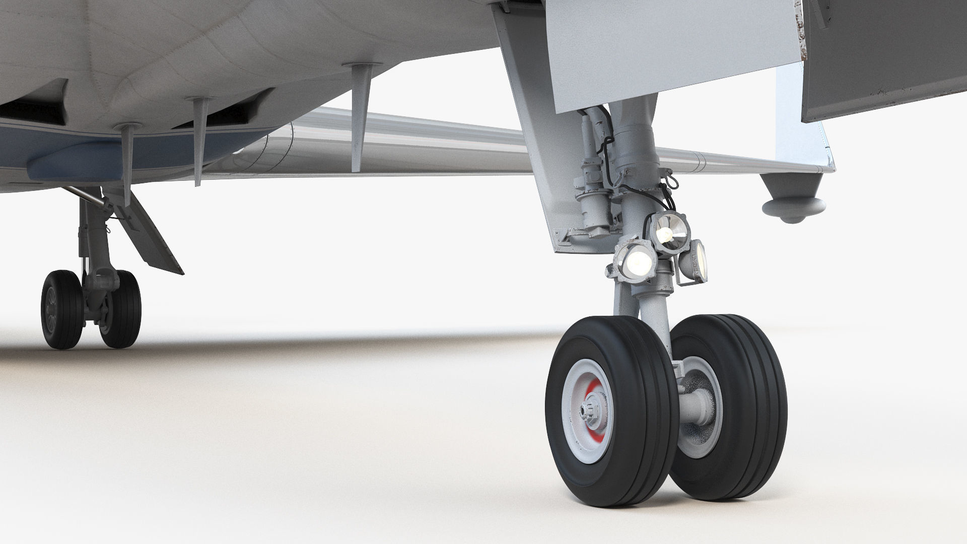 CAEW G550 White in Takeoff Position 3D model_10