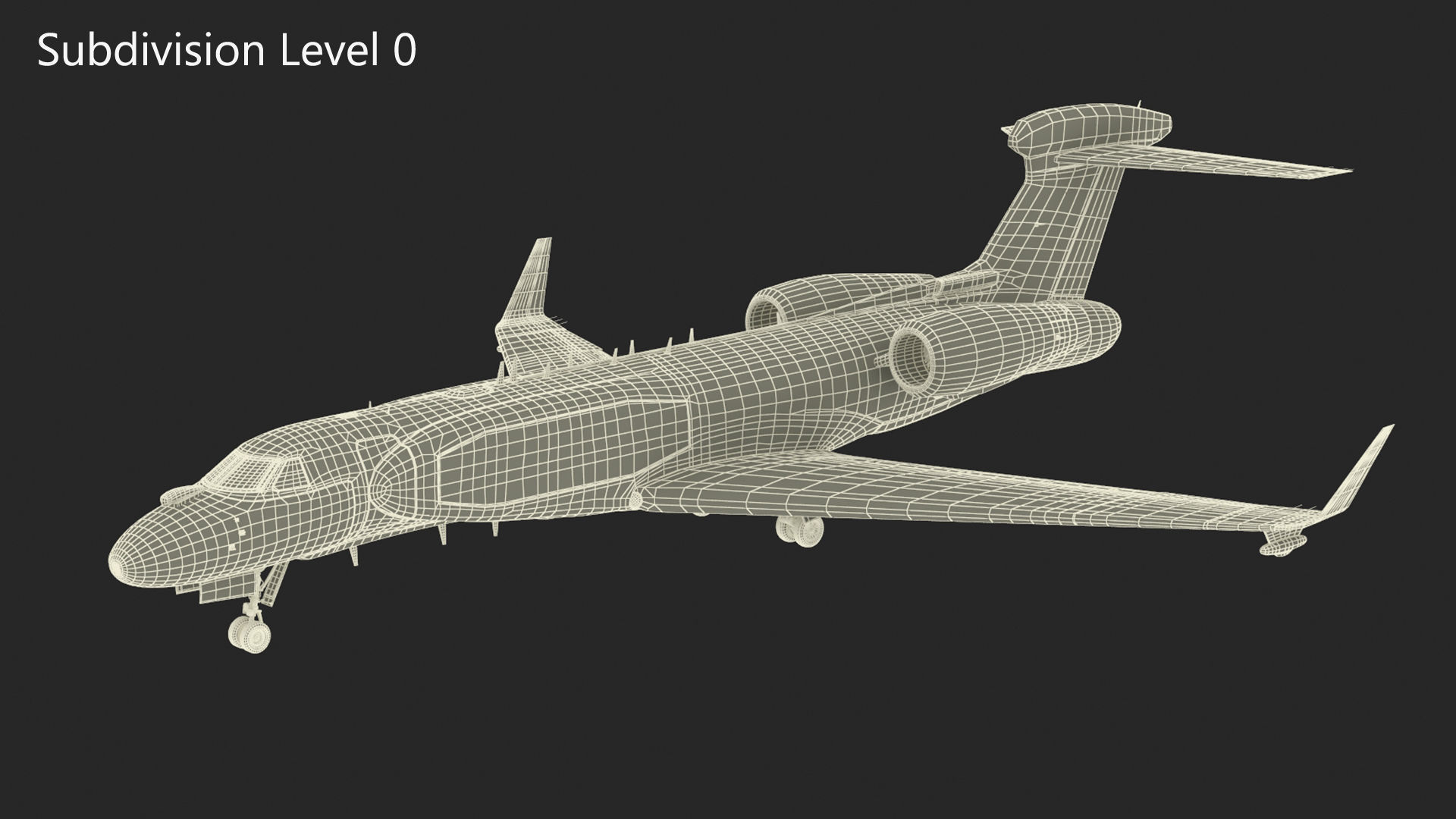 CAEW G550 White in Takeoff Position 3D model_15