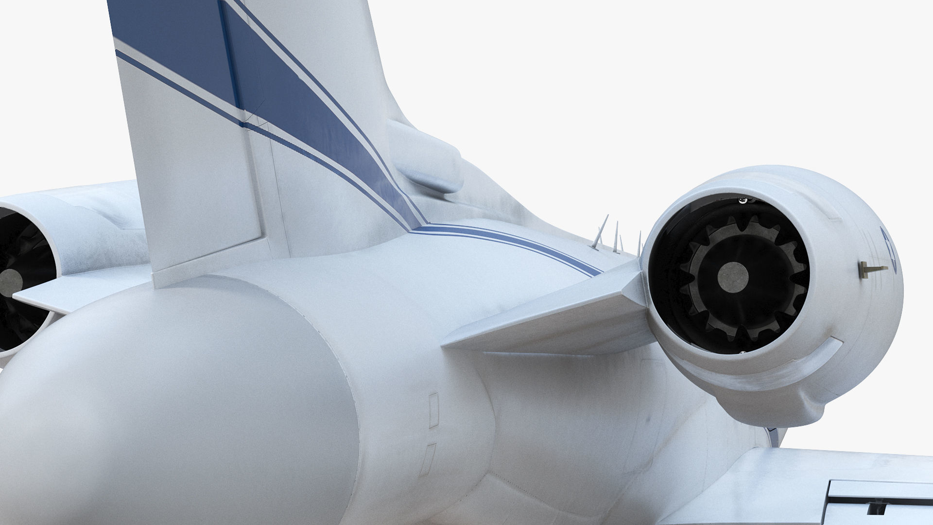 CAEW G550 White in Takeoff Position 3D model_13