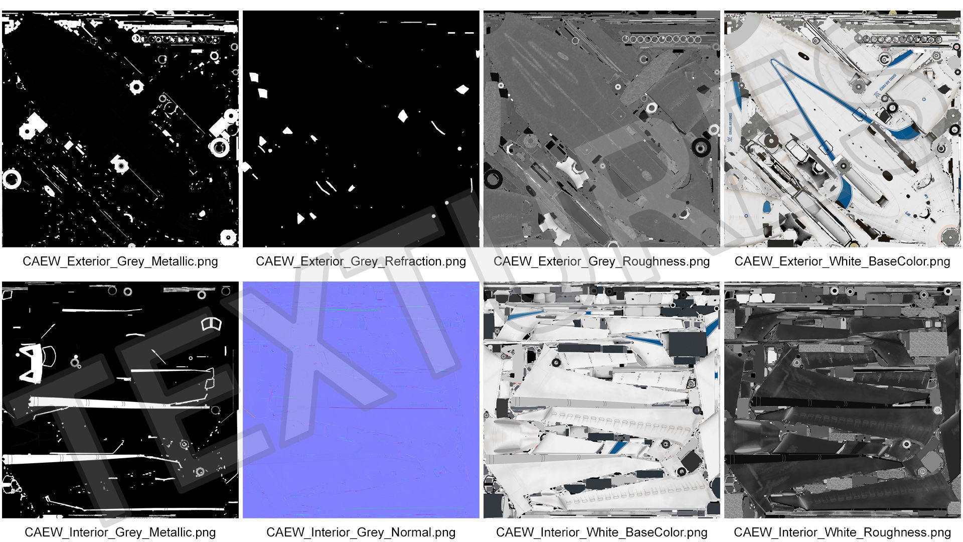CAEW G550 White in Takeoff Position 3D model_18