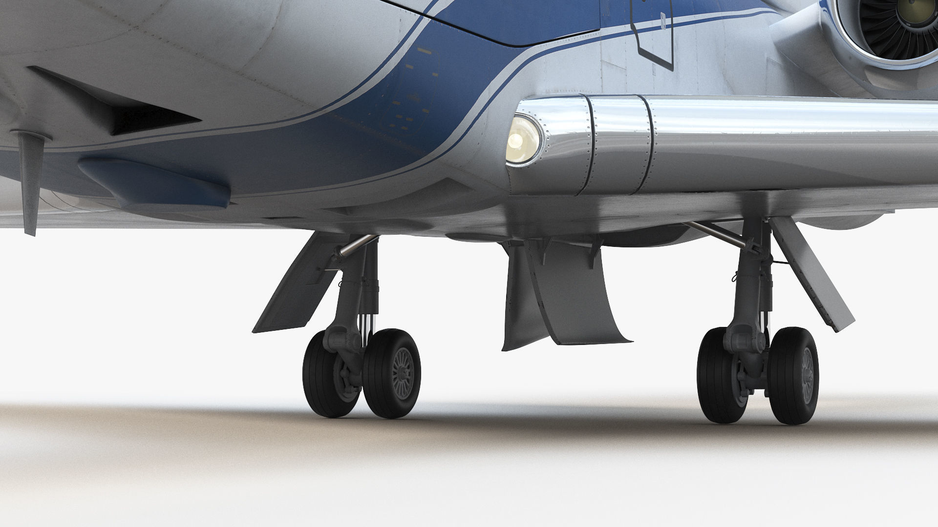 CAEW G550 White in Takeoff Position 3D model_12