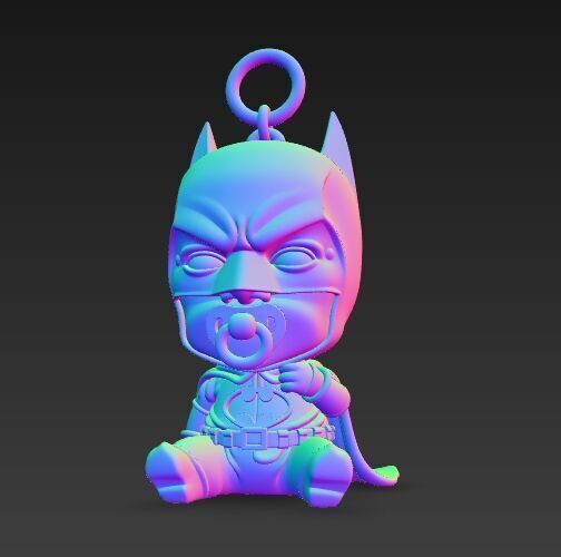 Dark Heroes Collection 6Piece 3D Keychain Model Set 3D print model_7
