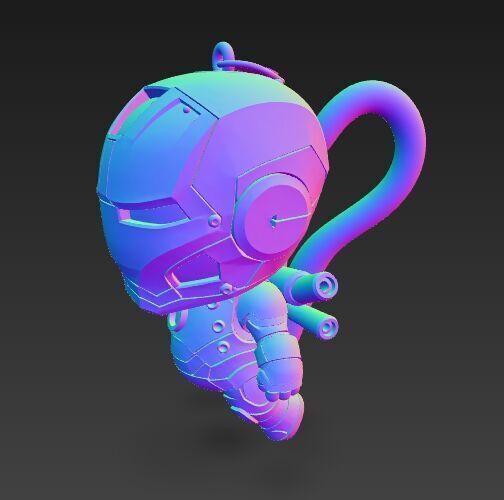 Dark Heroes Collection 6Piece 3D Keychain Model Set 3D print model_49