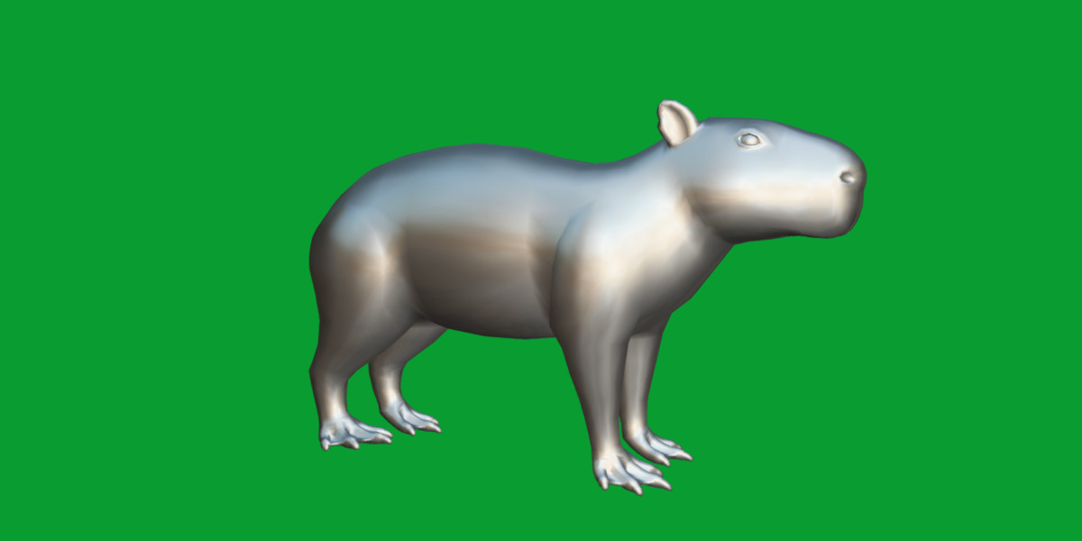 Capybara Low-poly 3D model_55