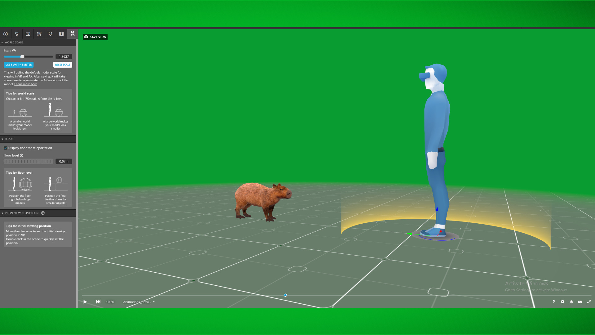 Capybara Low-poly 3D model_26