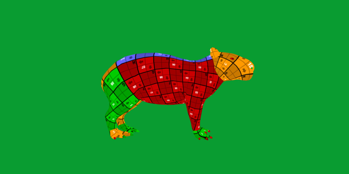 Capybara Low-poly 3D model_41