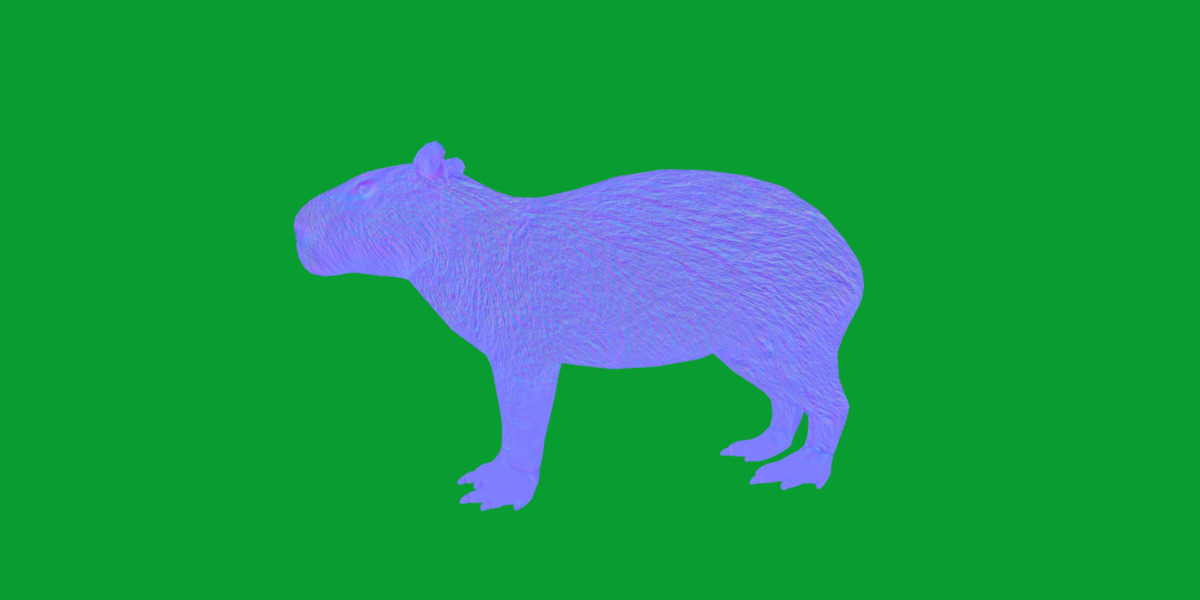 Capybara Low-poly 3D model_45