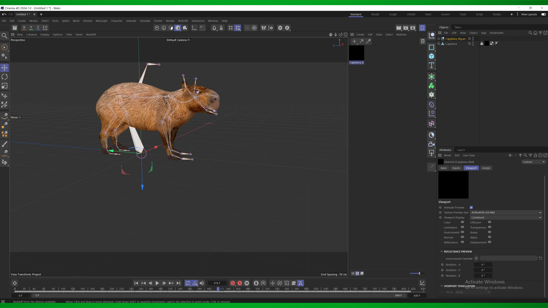 Capybara Low-poly 3D model_36