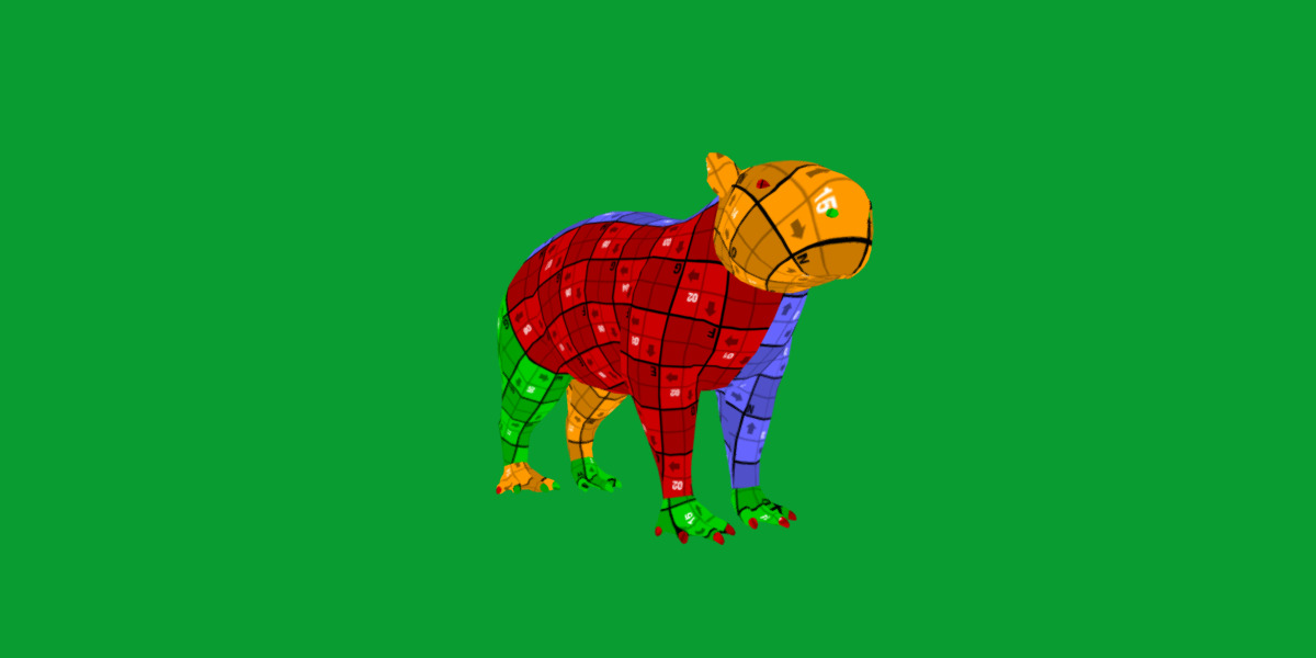 Capybara Low-poly 3D model_39
