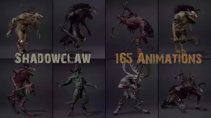 Shadowclaw Low-poly 3D model