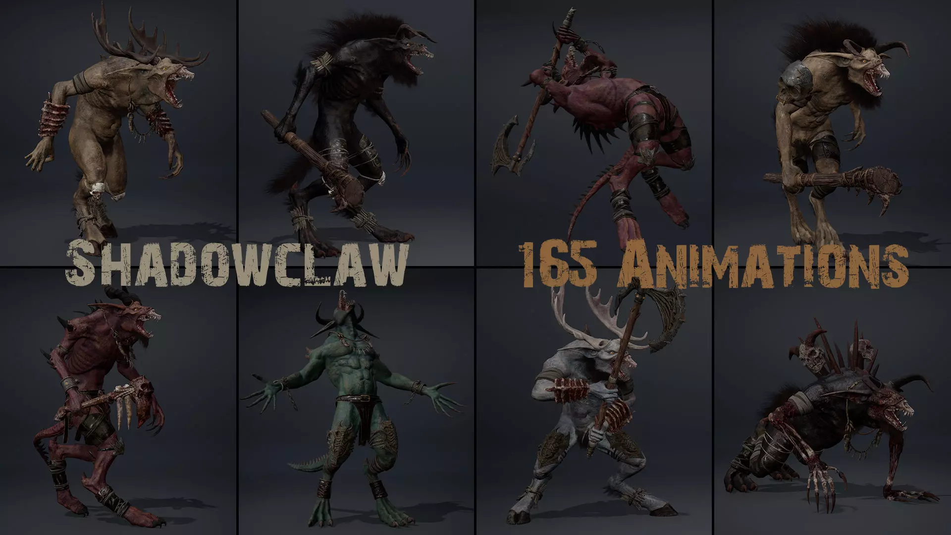 Shadowclaw Low-poly 3D model_0