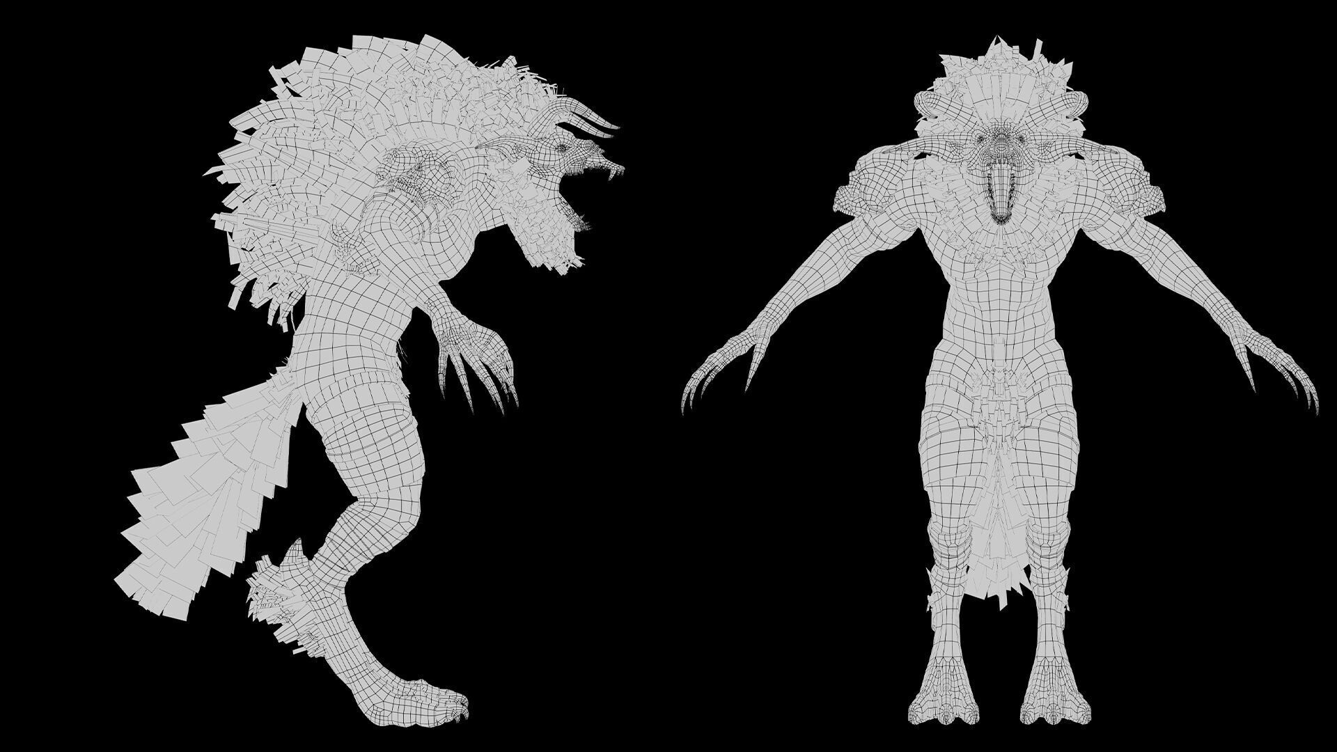 Shadowclaw Low-poly 3D model_45