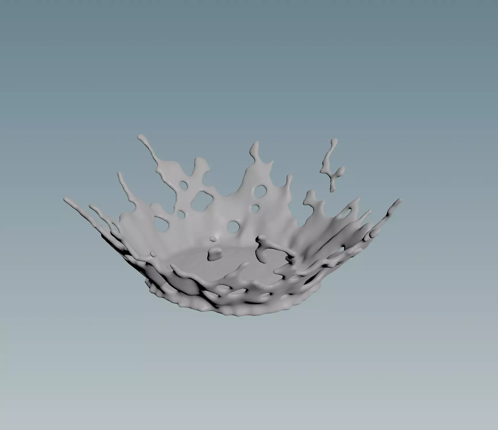 fluid crown splash Free 3D model