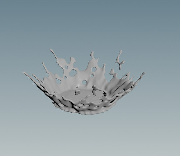 fluid crown splash Free 3D model