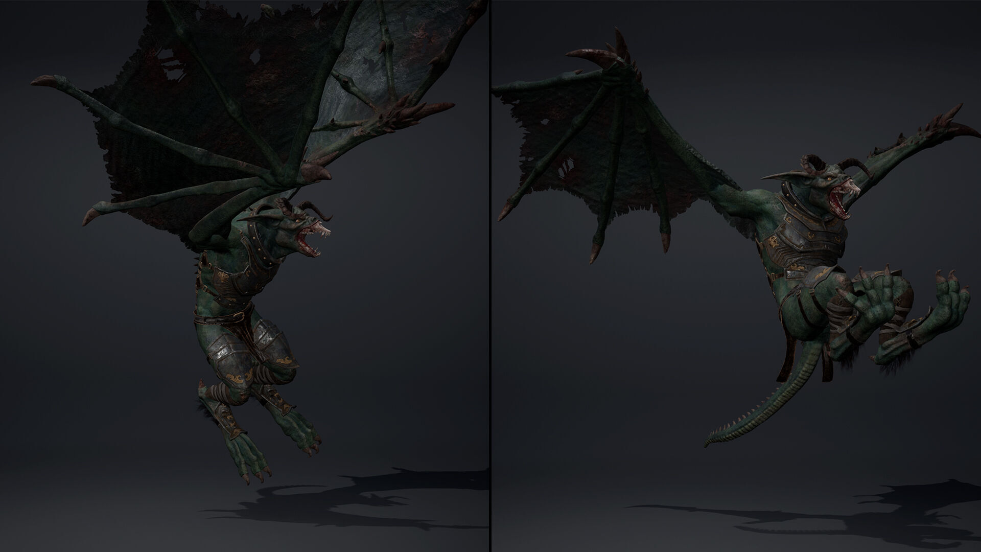 Shadow Swordman Low-poly 3D model_41