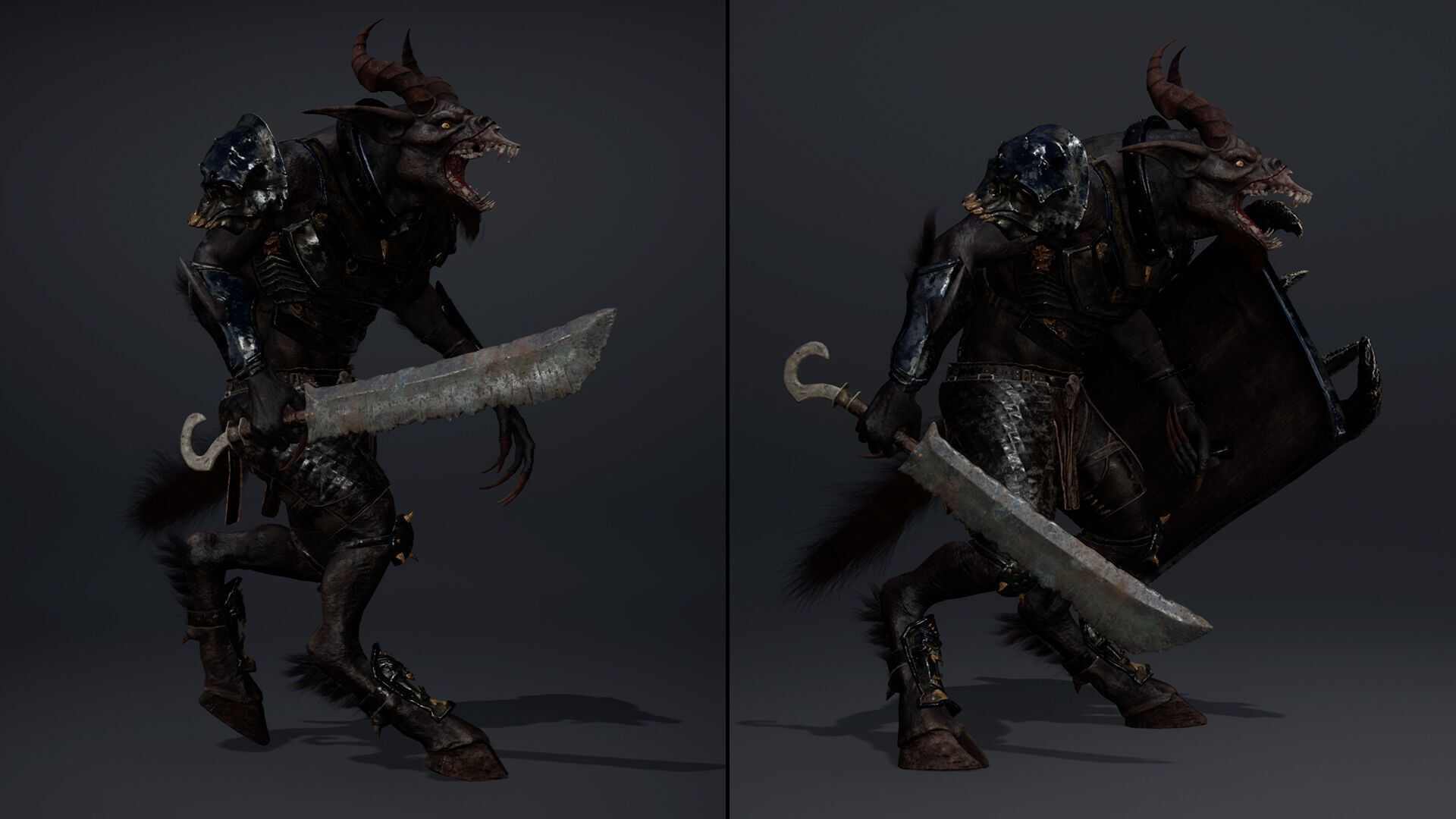 Shadow Swordman Low-poly 3D model_24