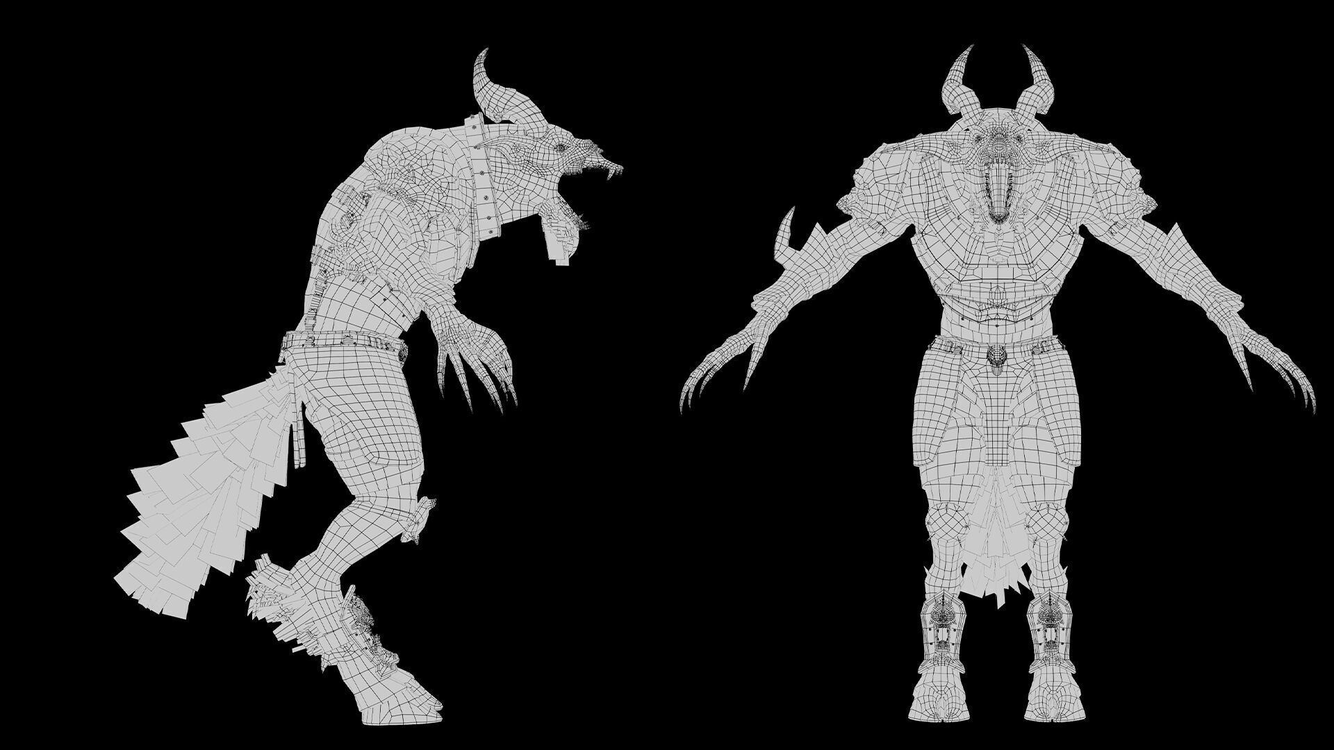 Shadow Swordman Low-poly 3D model_49