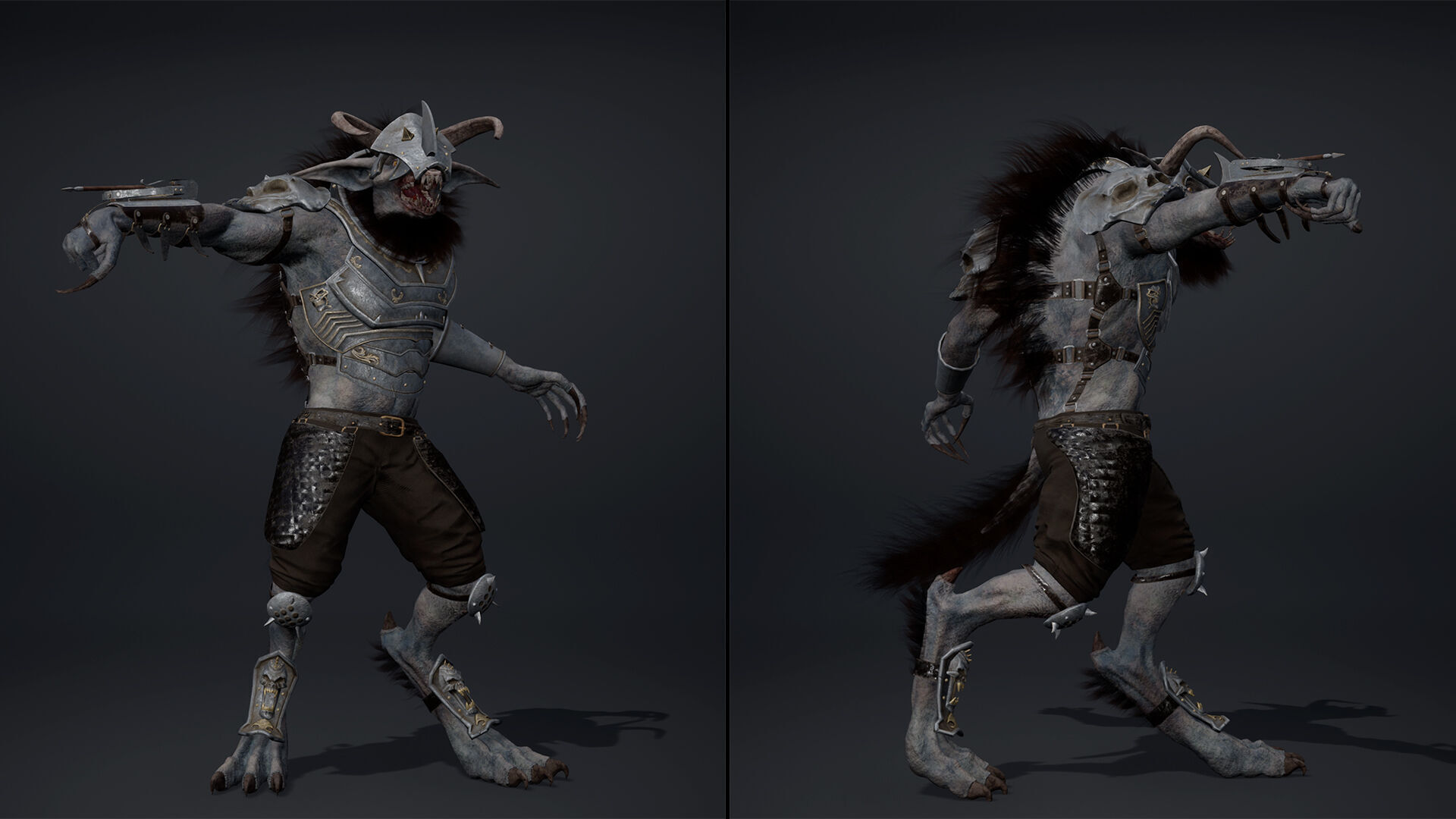 Shadow Swordman Low-poly 3D model_19