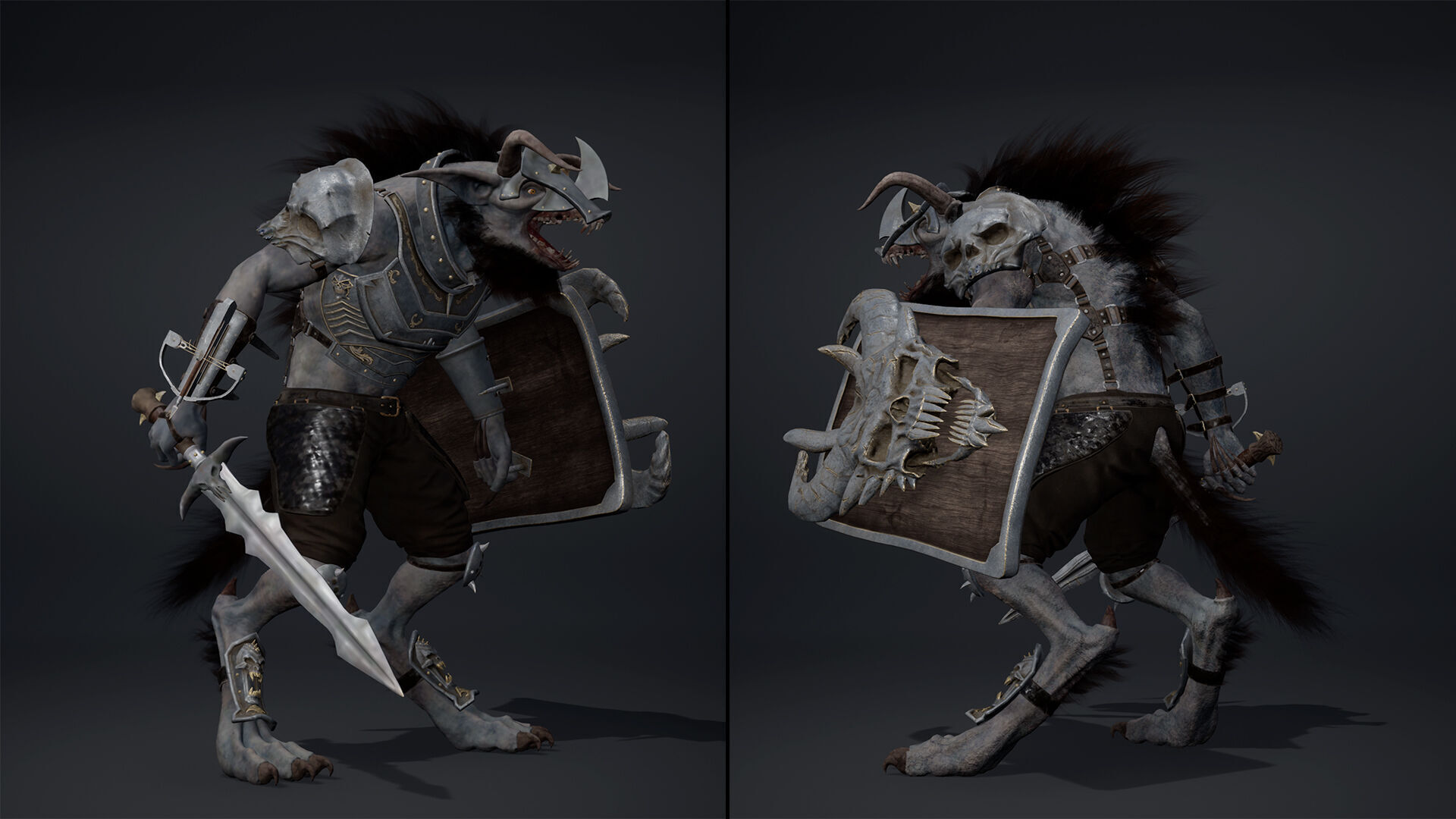 Shadow Swordman Low-poly 3D model_18